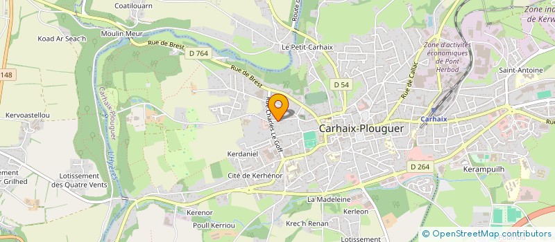 localisation de l'entreprise SCI KERLEON  CARHAIX-PLOUGUER