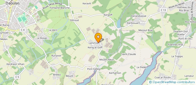 localisation de l'entreprise SCI KERLIVER  PLOUGASTEL-DAOULAS