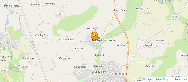 localisation de l'entreprise SCI KERLO  BOURG-BLANC