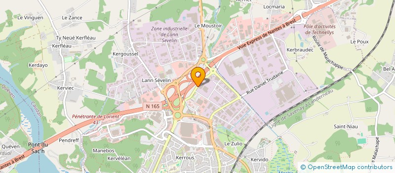 localisation de l'entreprise SCI KERLORIENT  LANESTER