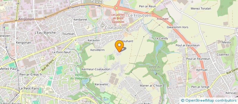 localisation de l'entreprise SCI KERMEUR  GUIPAVAS