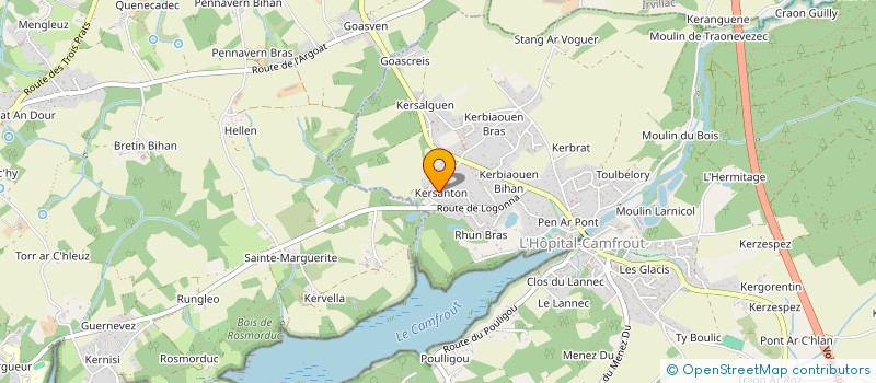 localisation de l'entreprise SCI KERNEC  HOPITAL-CAMFROUT