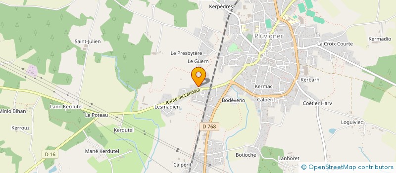 localisation de l'entreprise SCI KERO  PLUVIGNER