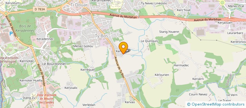 localisation de l'entreprise SCI KERREL  QUIMPER