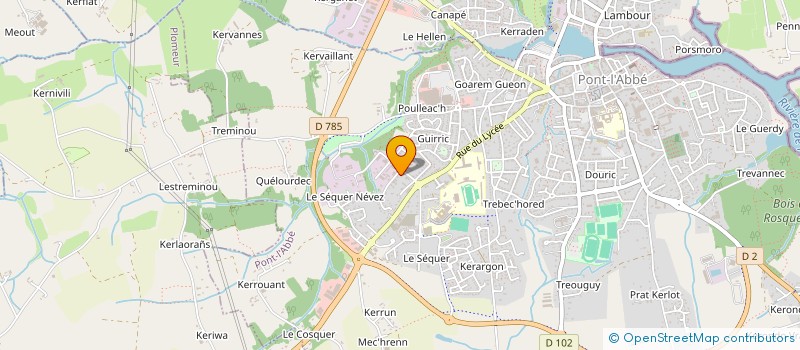 localisation de l'entreprise SCI KERRIOC  PONT-L'ABBE