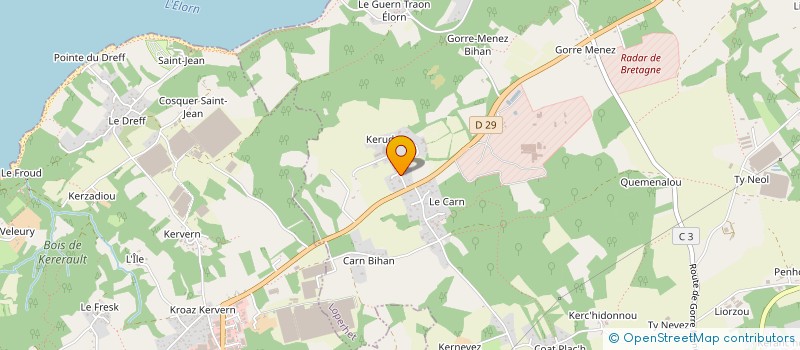 localisation de l'entreprise SCI KERRUDU  LOPERHET