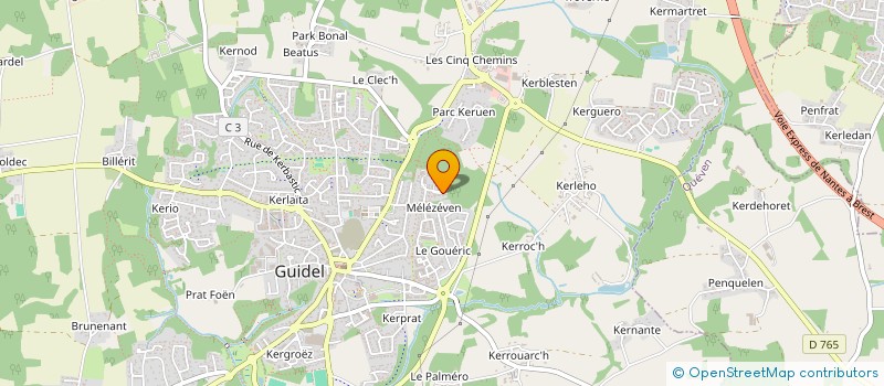 localisation de l'entreprise SCI KERSANTE  GUIDEL