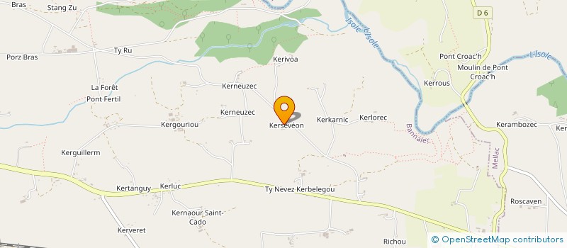 localisation de l'entreprise SCI KERSEVEON  BANNALEC
