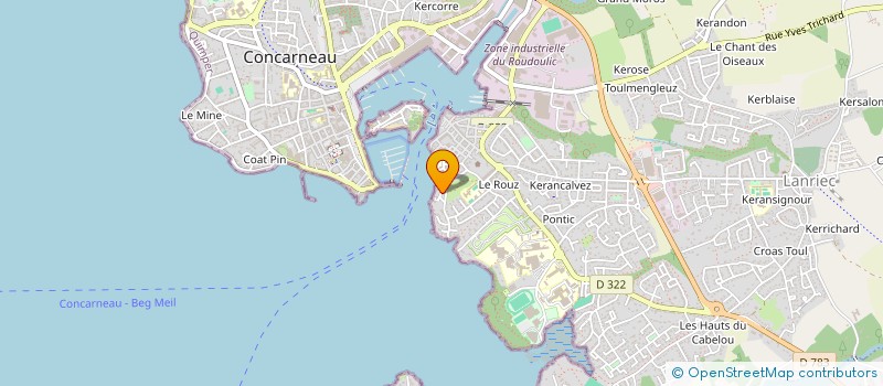 localisation de l'entreprise SCI KERUSCUN  CONCARNEAU