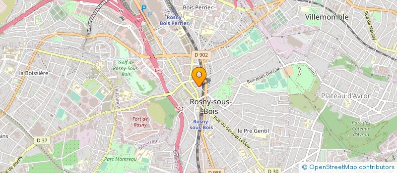 localisation de l'entreprise SCI KERVENEZ à ROSNY-SOUS-BOIS