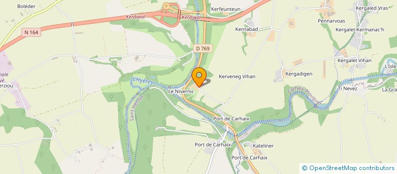 localisation de l'entreprise SCI KERVENNEC à CARHAIX-PLOUGUER