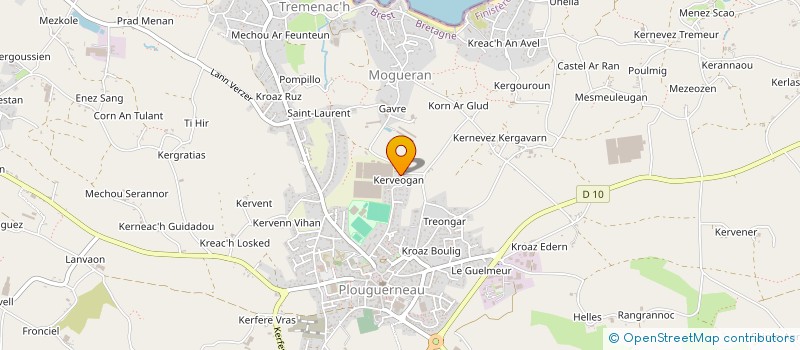 localisation de l'entreprise SCI KERVEOGAN  PLOUGUERNEAU
