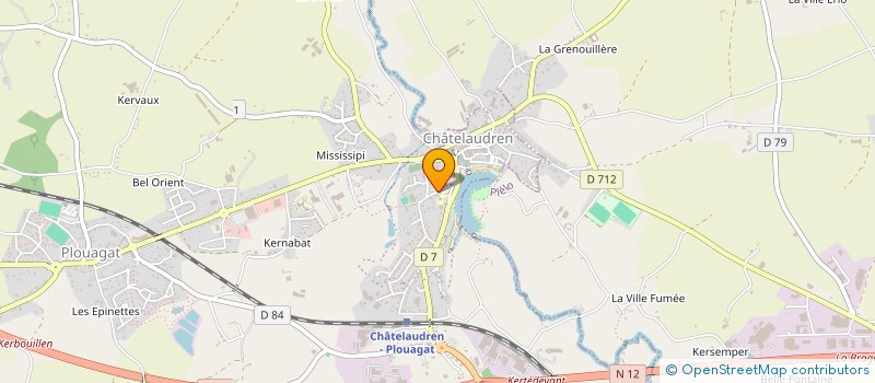 localisation de l'entreprise SCI KERVIZIC  CHATELAUDREN-PLOUAGAT