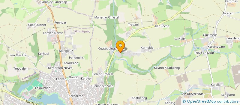 localisation de l'entreprise SCI KERVIZIOU  MILIZAC-GUIPRONVEL