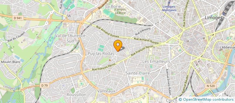 localisation de l'entreprise SCI KERYN à LIMOGES