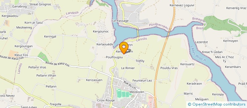 localisation de l'entreprise SCI KERZANE  LANNILIS