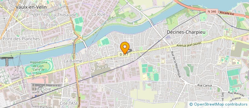 localisation de l'entreprise SCI KEVIN  DECINES-CHARPIEU