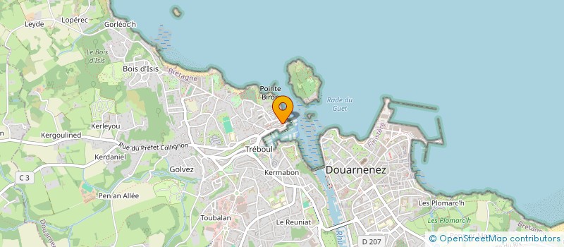 localisation de l'entreprise SCI KEVIR  DOUARNENEZ