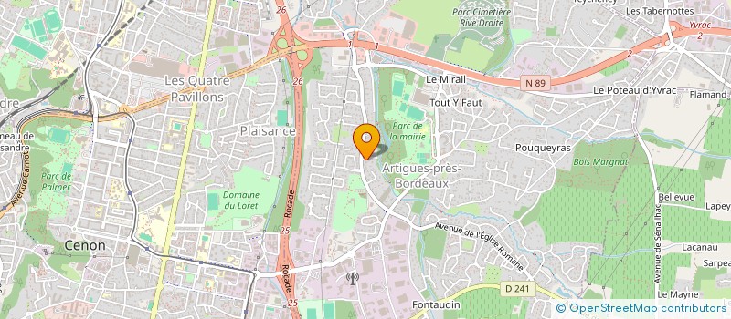 localisation de l'entreprise SCI KF  ARTIGUES-PRES-BORDEAUX