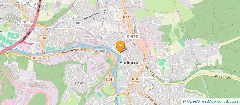 localisation de l'entreprise SCI KGK  AUDINCOURT