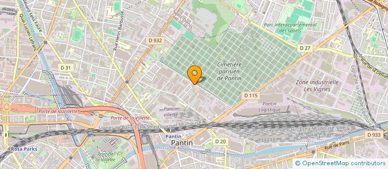 localisation de l'entreprise SCI KGL  PANTIN
