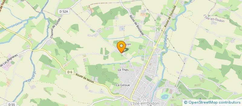 localisation de l'entreprise SCI KGL  L'ISLE-EN-DODON