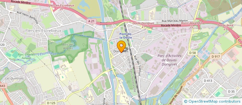 localisation de l'entreprise SCI KH à DOUAI