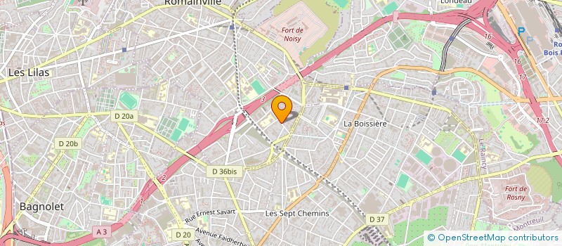 localisation de l'entreprise SCI KIDAM à ROMAINVILLE