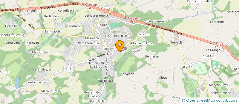 localisation de l'entreprise SCI KILDARE  LOPERHET