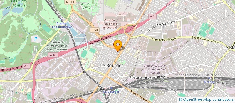 localisation de l'entreprise SCI KIMA à LE BOURGET