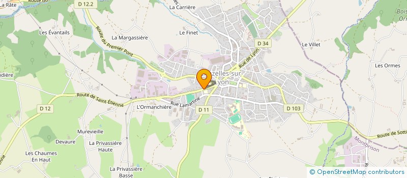 localisation de l'entreprise SCI KIMA  CHAZELLES-SUR-LYON