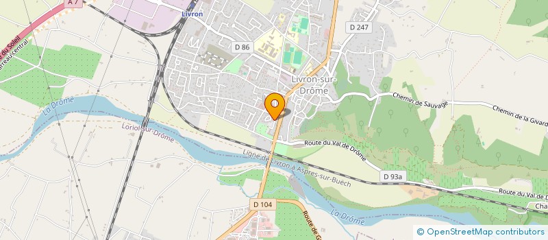 localisation de l'entreprise SCI KIN'EQUIPE  LIVRON-SUR-DROME