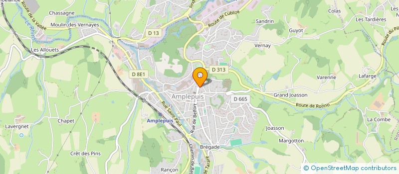 localisation de l'entreprise SCI KINE  AMPLEPUIS