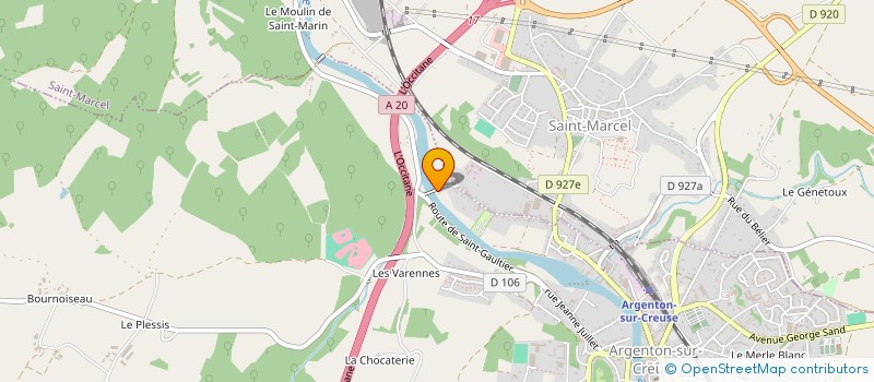 localisation de l'entreprise SCI KINE à ARGENTON-SUR-CREUSE