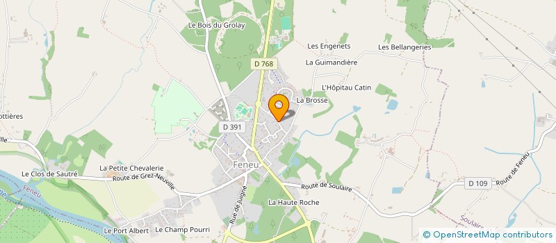 localisation de l'entreprise SCI KINE CHATEAUNEUF  FENEU