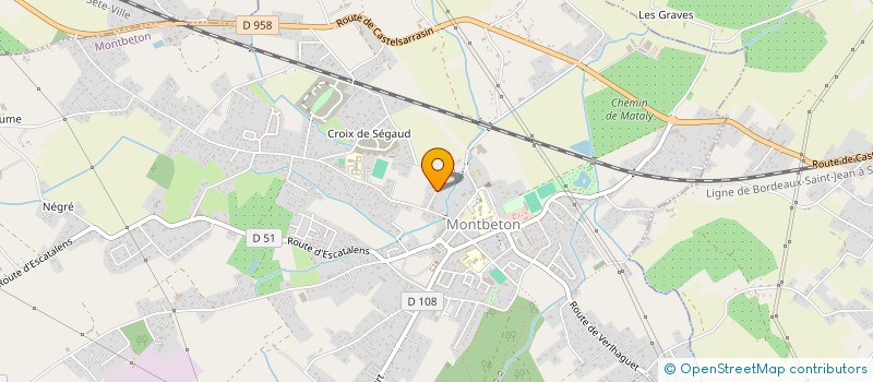 localisation de l'entreprise SCI KINE LABINAL  MONTBETON