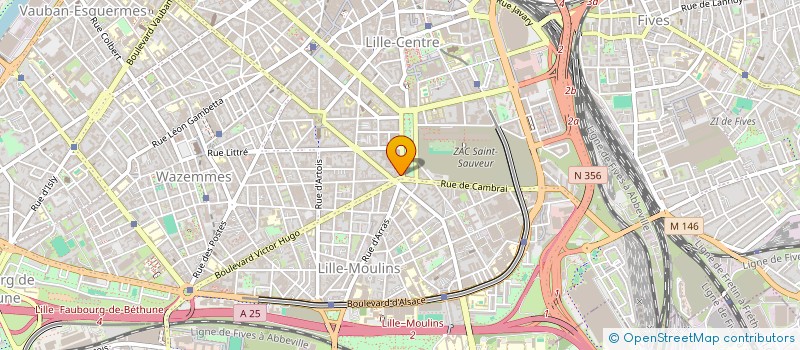 localisation de l'entreprise SCI KINE LEBAS à LILLE