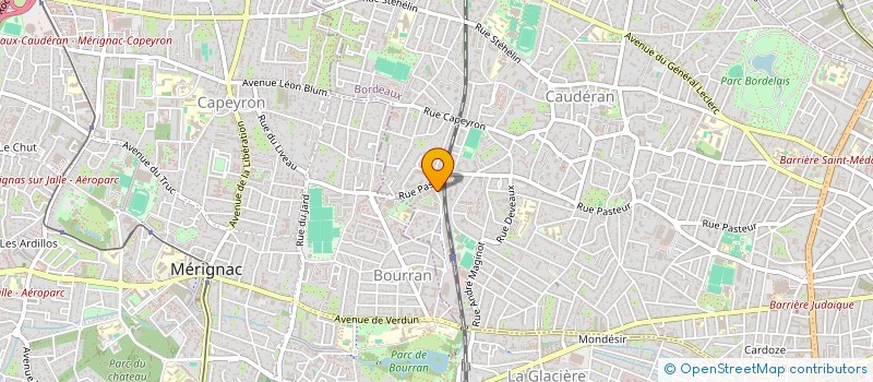 localisation de l'entreprise SCI KINE PASTEUR CAUDERAN  BORDEAUX