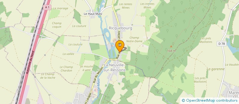 localisation de l'entreprise SCI KINE SSC  RICQUEBOURG