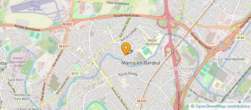 localisation de l'entreprise SCI KINE VERLINGHEM à MARCQ-EN-BARŒUL