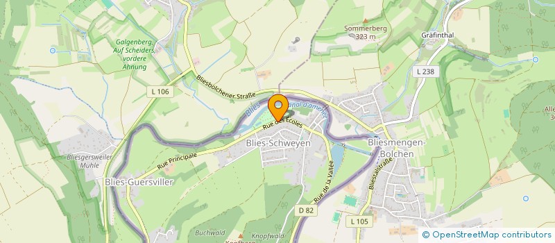 localisation de l'entreprise SCI  KINE5  BLIES-GUERSVILLER