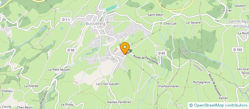 localisation de l'entreprise SCI KINEDUMATIN  BUSSIERES