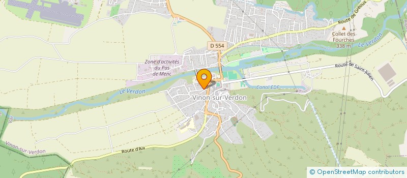 localisation de l'entreprise SCI KINEFORM  VINON-SUR-VERDON