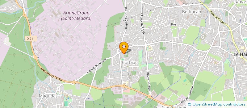 localisation de l'entreprise SCI KINEHASTIGNAN  SAINT-MEDARD-EN-JALLES