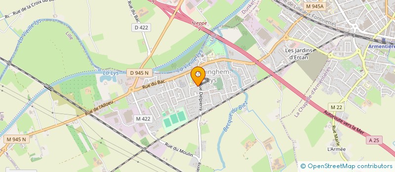 localisation de l'entreprise SCI KINES BALNEOLYS  ERQUINGHEM-LYS