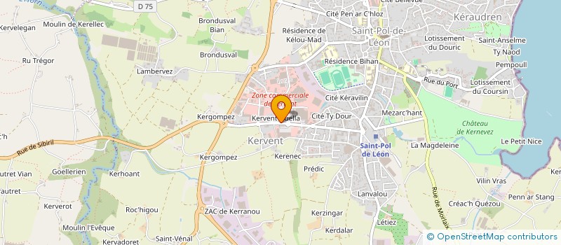 localisation de l'entreprise SCI KINESANTE  SAINT-POL-DE-LEON