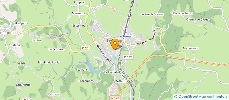 localisation de l'entreprise SCI KINESITHERAPEUTES ASSOCIES à LE ROUGET-PERS