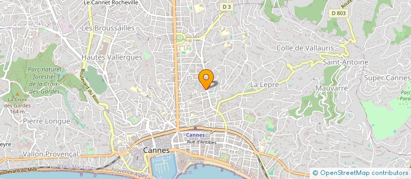 localisation de l'entreprise SCI KINESTHETIQUE à CANNES