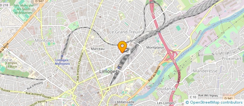 localisation de l'entreprise SCI KINORET à LIMOGES