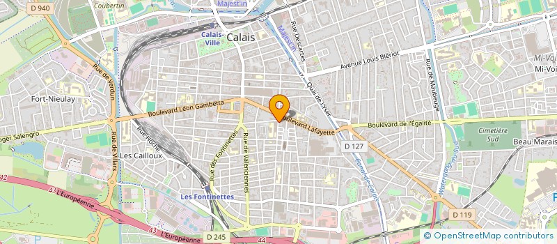 localisation de l'entreprise SCI KINOSTEO  CALAIS